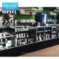 Mall kiosk glass counter shop design vape display cabinet smoke shop store fixture vape display stand cbd